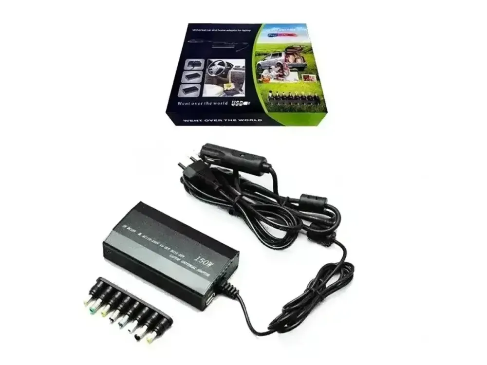 Універсальний адаптер для ноутбука MY-121 220В 150Вт з 8 насадками для дому та подорожей Одеса - фото 1