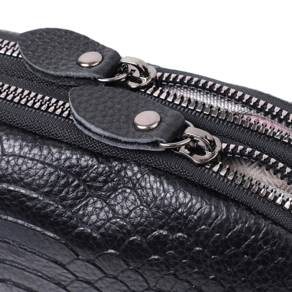 Компактная сумка для женщин на два отделения из натуральной кожи Vintage 22799 Черный Киев - изображение 5