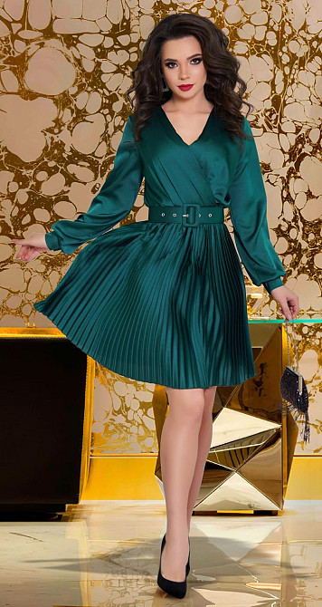 Шелковое платье с ремешком (42) Киев - изображение 2