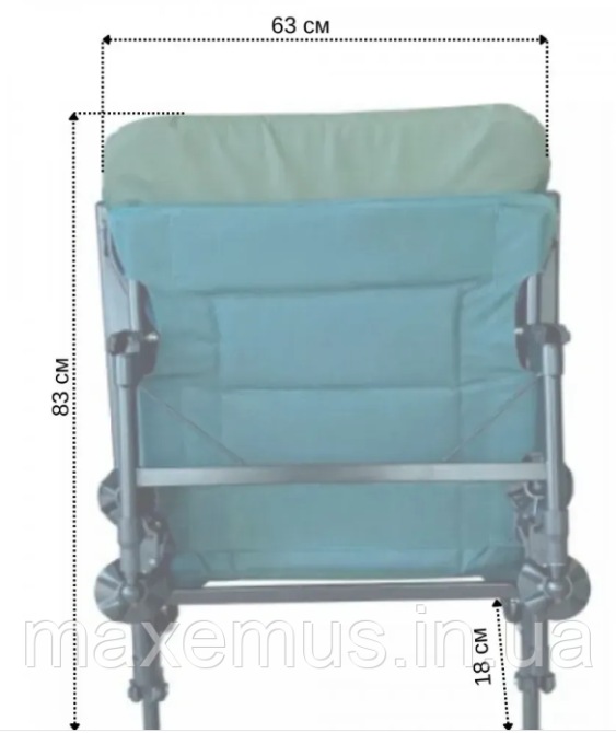 Рыбацкое кресло-шезлонг Bonro B20 раскладной стул для рыбалки и отдыха зеленое Мостиська - фото 8