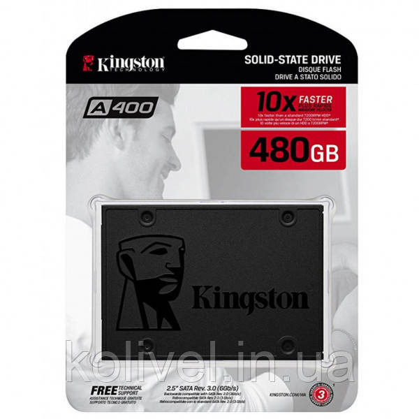 SSD 480GB Kingston SSDNow A400 SATA III 2.5" (SA400S37/480G#) Київ - фото 5