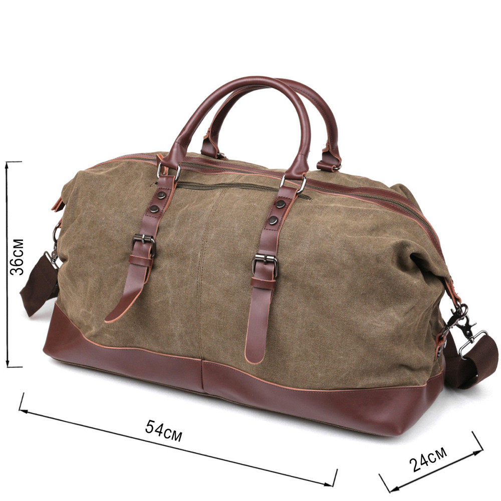 Дорожня сумка текстильна велика Vintage 20167 Зелена Київ - фото 4