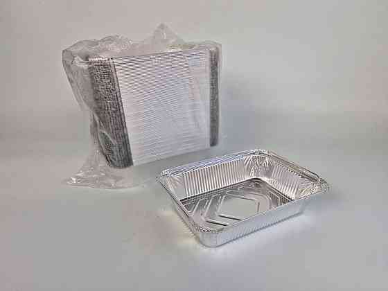 Прямокутний контейнер із харчової алюмінієвої фольги 960 мл SP64L 100 штук (NEW) (1 пачка) Харків
