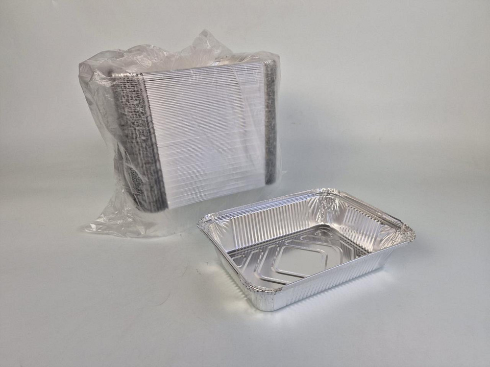 Прямоугольный контейнер из пищевой алюминиевой фольги 960 млл SP64L 100 штук (NEW) (1 пачка) Харьков - изображение 1
