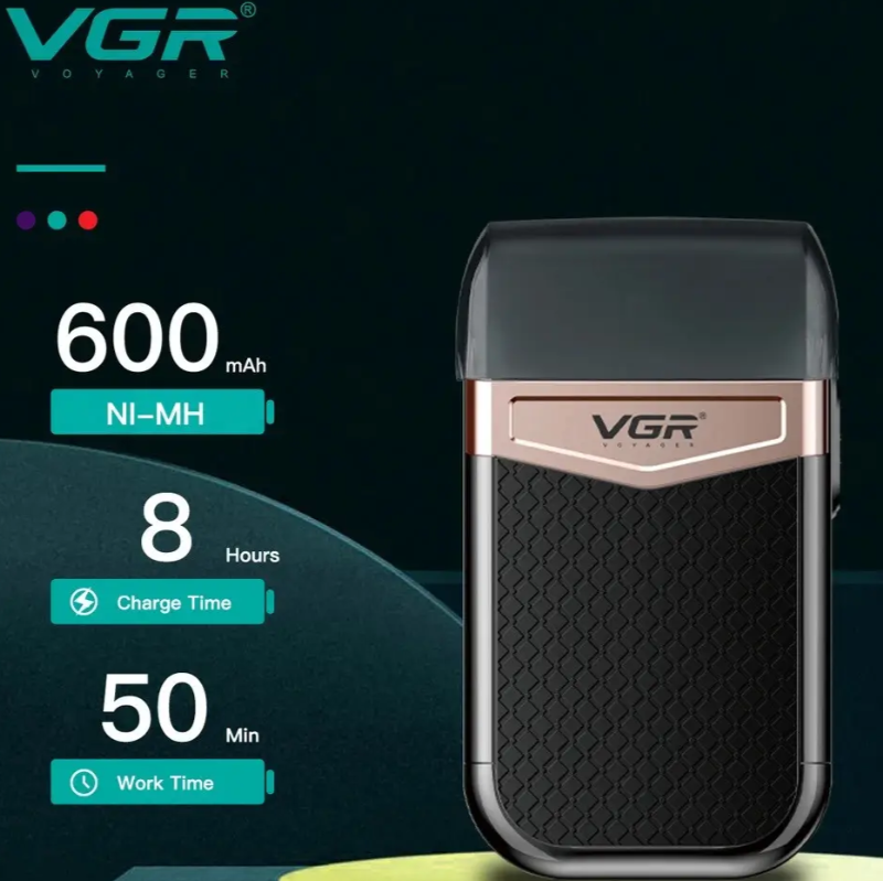 Електробритва із зарядкою від USB VGR V-331 (3561) від VGR | Професійний акумуляторний шейвер Ni-MH 600mAh Одеса - фото 3