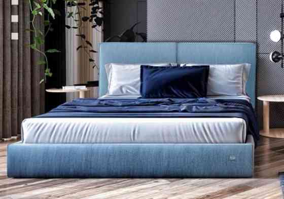 Кровать Двуспальная Delhi Comfort 180 х 200 см Jeans С подъемным механизмом и нишей для белья Синий Киев
