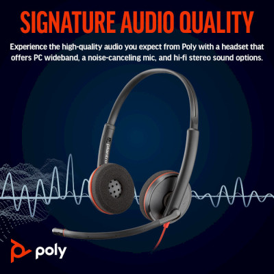 Навушники Poly Blackwire 3220 USB-A/C (8X228AA) Вінниця - фото 2