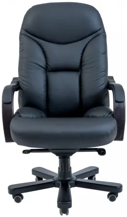 Офісне Крісло Керівника Richman Maximus Шкіра Wood Lux М2 AnyFix Чорний Київ