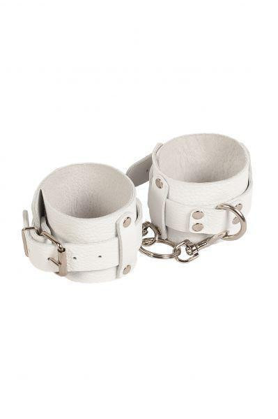 Наручники Leather Dominant Hand Cuffs, White Sex Aura Київ - фото 2