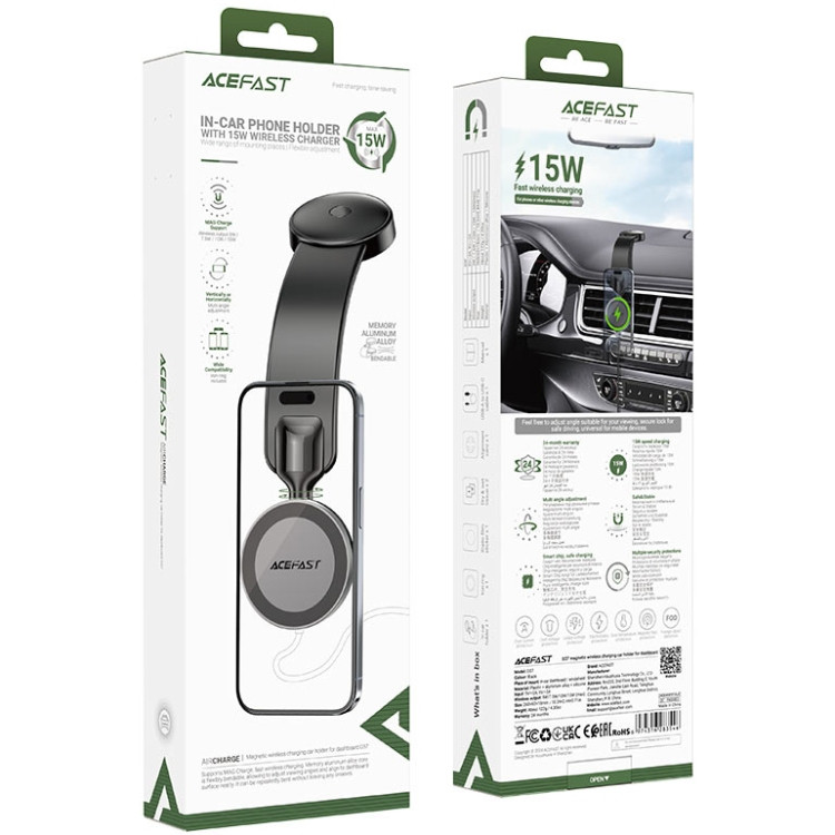 Автомобільне кріплення для смартфона D37 Magnetic wireless (на панель) Acefast Винница - изображение 6