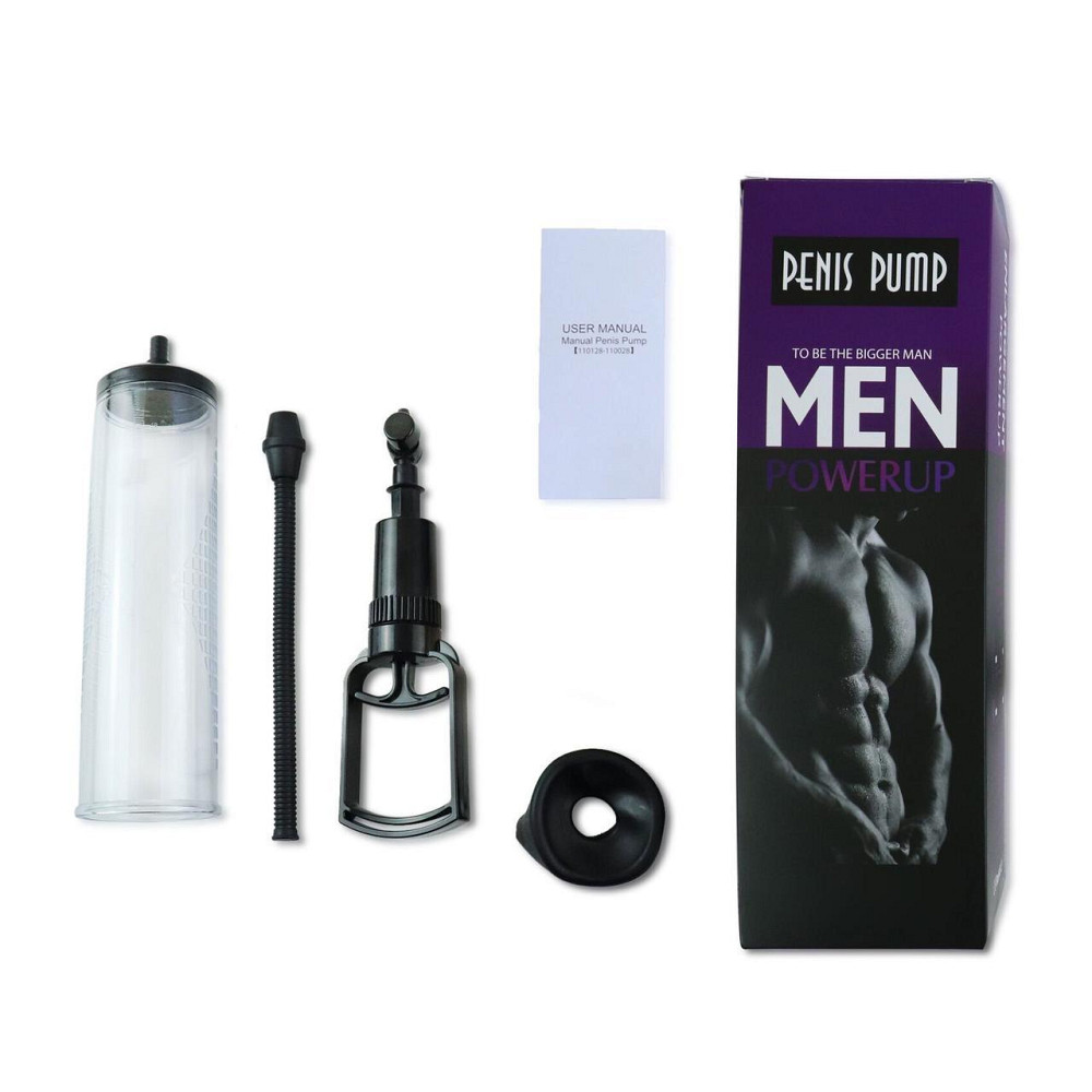 Вакуумна помпа з ручним насосом Men Powerup Black Sex Aura Київ - фото 3