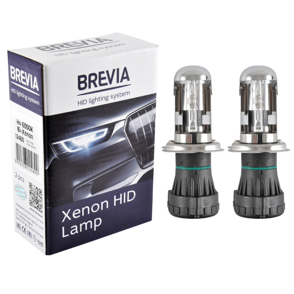 Біксенонова лампа Brevia H4, 6000K, 85V, 35W P43t-38 KET, 2шт Київ - фото 1