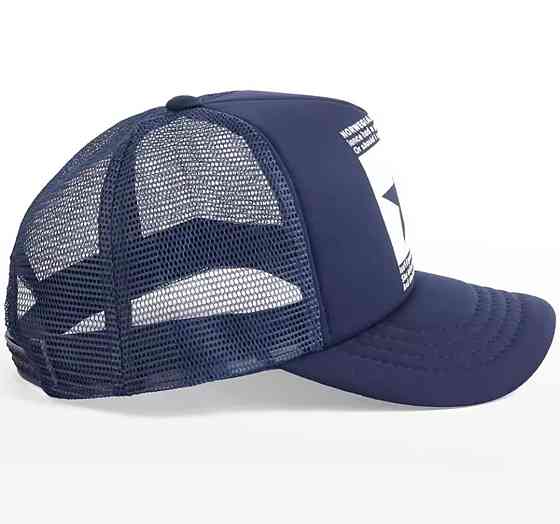 Кепка летняя в сеточку с принтом звезда для мужчин и женщин 54-60 синий Киев