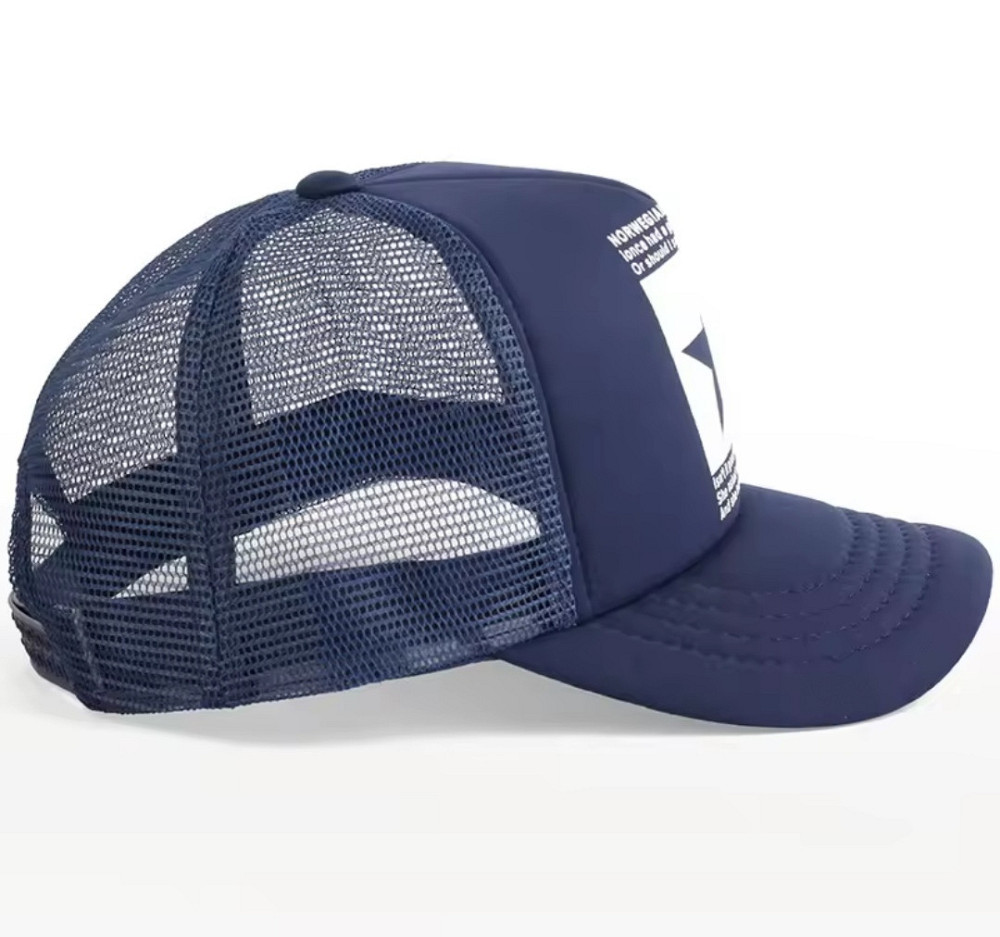 Кепка летняя в сеточку с принтом звезда для мужчин и женщин 54-60 синий Киев - изображение 4