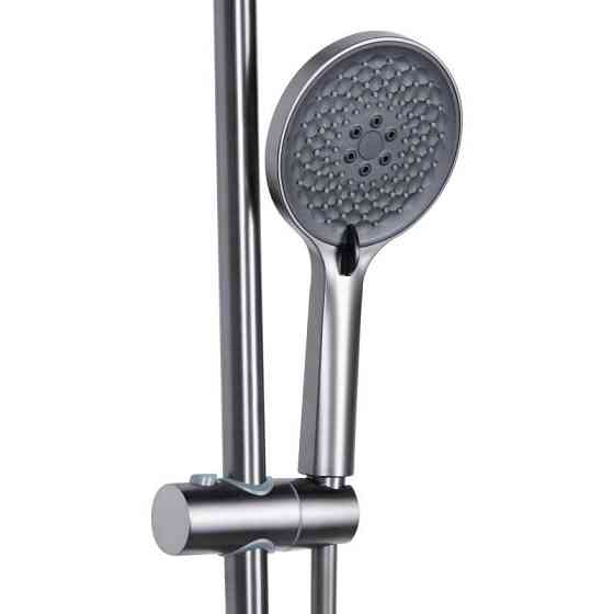 Душевая система из латуни Qtap Vlasta New на три потребителя (с изливом) QTVLA111GMB45651 Gunmetal Black Харьков