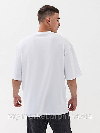 Футболка оверсайз RAY OVERSIZE мужская белая (U0104M-White) Киев - изображение 2