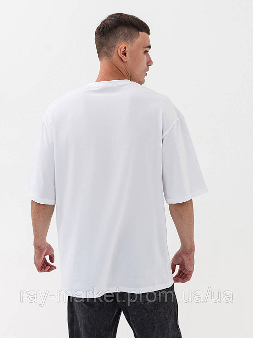 Футболка оверсайз RAY OVERSIZE чоловіча біла (U0104M-White) Київ - фото 2