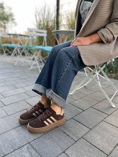 Кеди жіночі Notta bene шоколадні замша натуральна (K-0524) Київ - фото 3