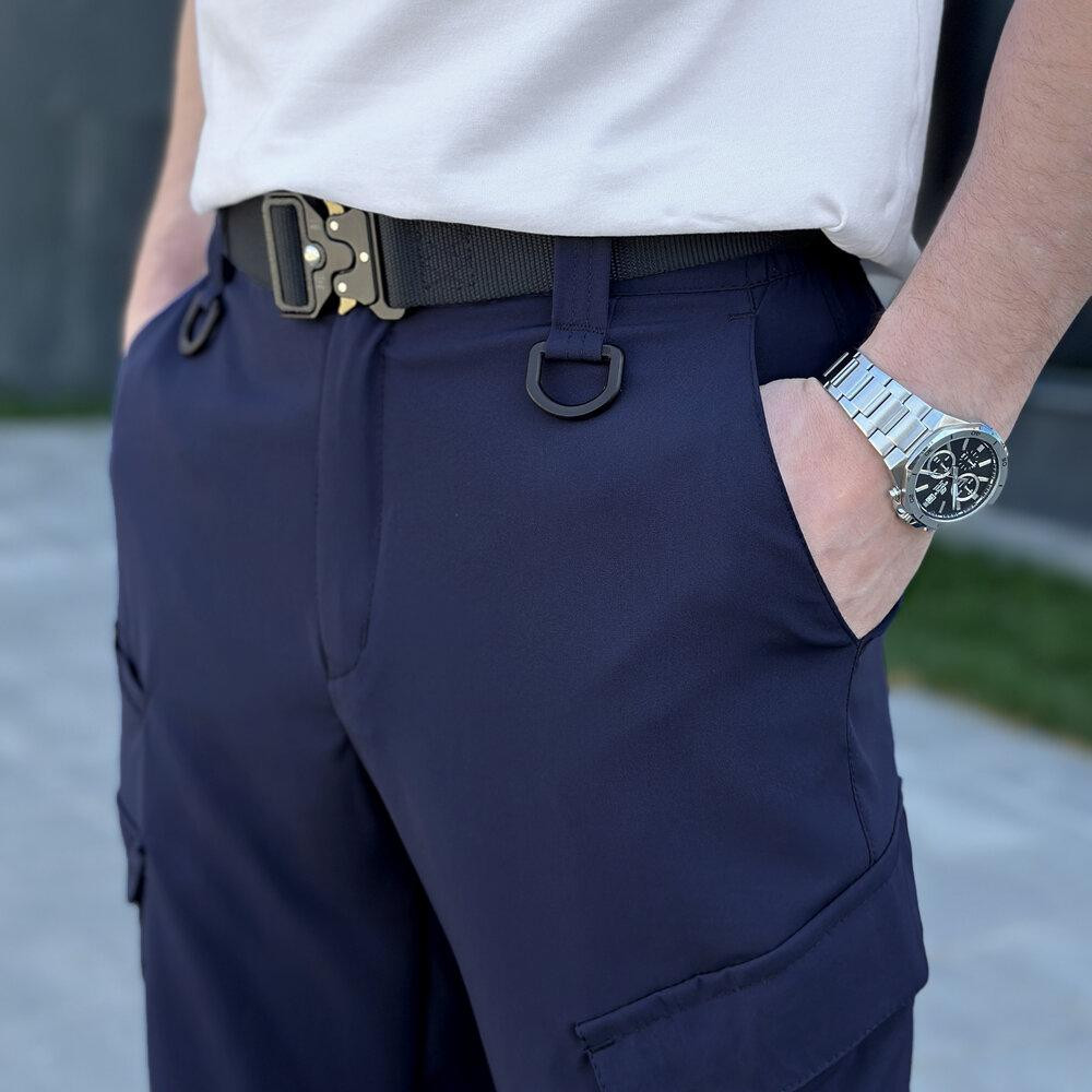 Штаны карго мужские весенние с карманами тёмно-синие Pobedov Tactical Soft Киев - изображение 8