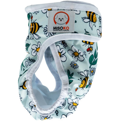 Подгузники для животных MISOKO&CO многоразовые для собак-сук, с пчелами, XXL 1 шт. светло-голубые (HAINMSK63946) Винница - изображение 2