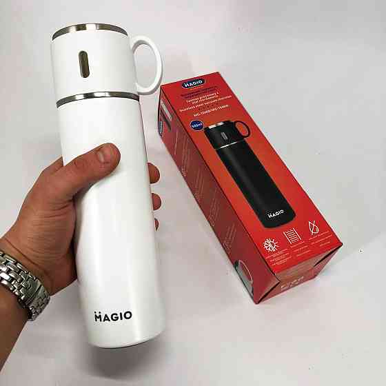 Термос для питної води туристичний MAGIO MG-1046W 0.5 л, Гарний невеликий термос для чаю топ JU-16 Одеса