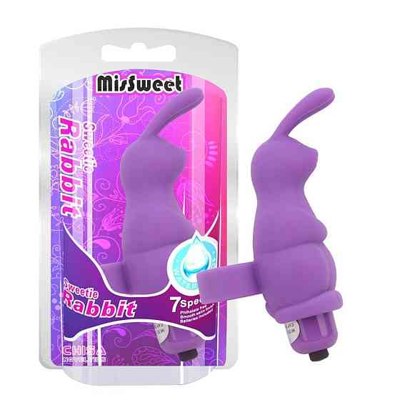 Вибромассажер в виде кролика на палец Chisa Mis Sweet Sweeiie Rabbit, фиолетовый Sex Aura Киев