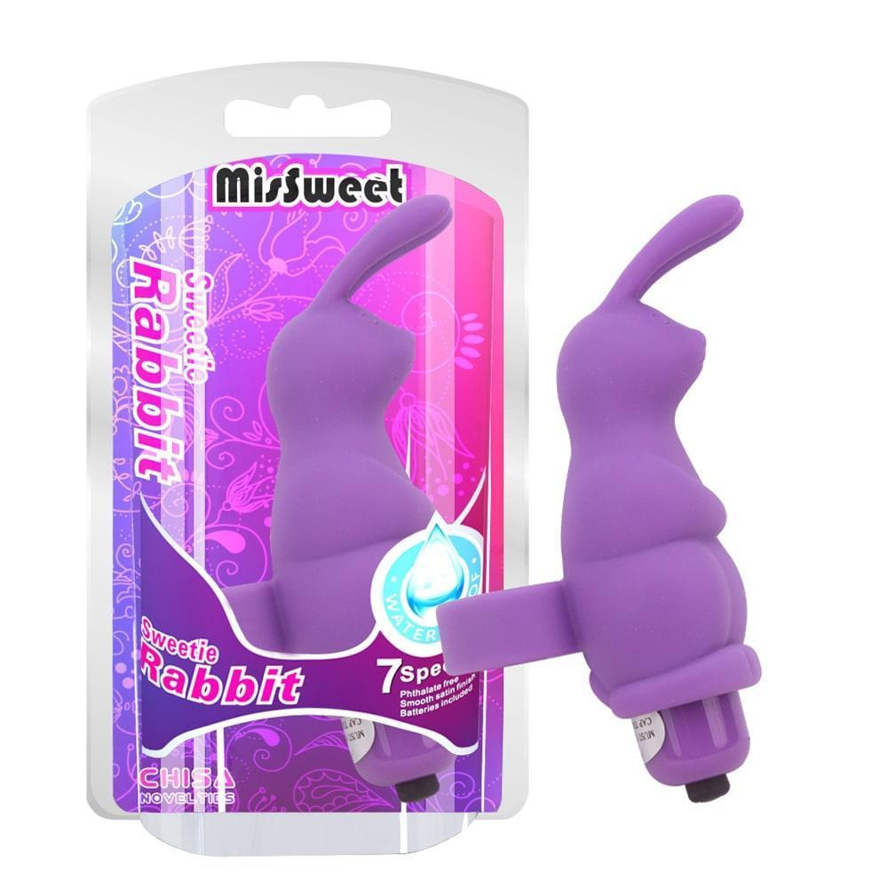 Вибромассажер в виде кролика на палец Chisa Mis Sweet Sweeiie Rabbit, фиолетовый Sex Aura Киев - изображение 3