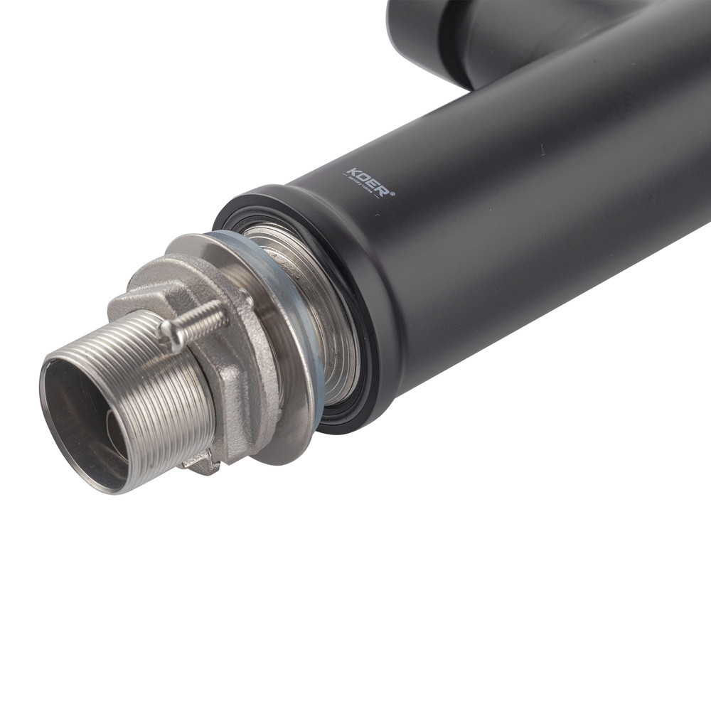 Кухонный смеситель Koer KI-70005-05 с черным силиконовым изливом из нержавеющей стали (KR5005) Харьков - изображение 7