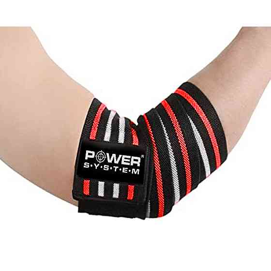 Бинти на лікоть Power System PS-3600 Elbow Wraps Red/Black(пара) Кам'янське