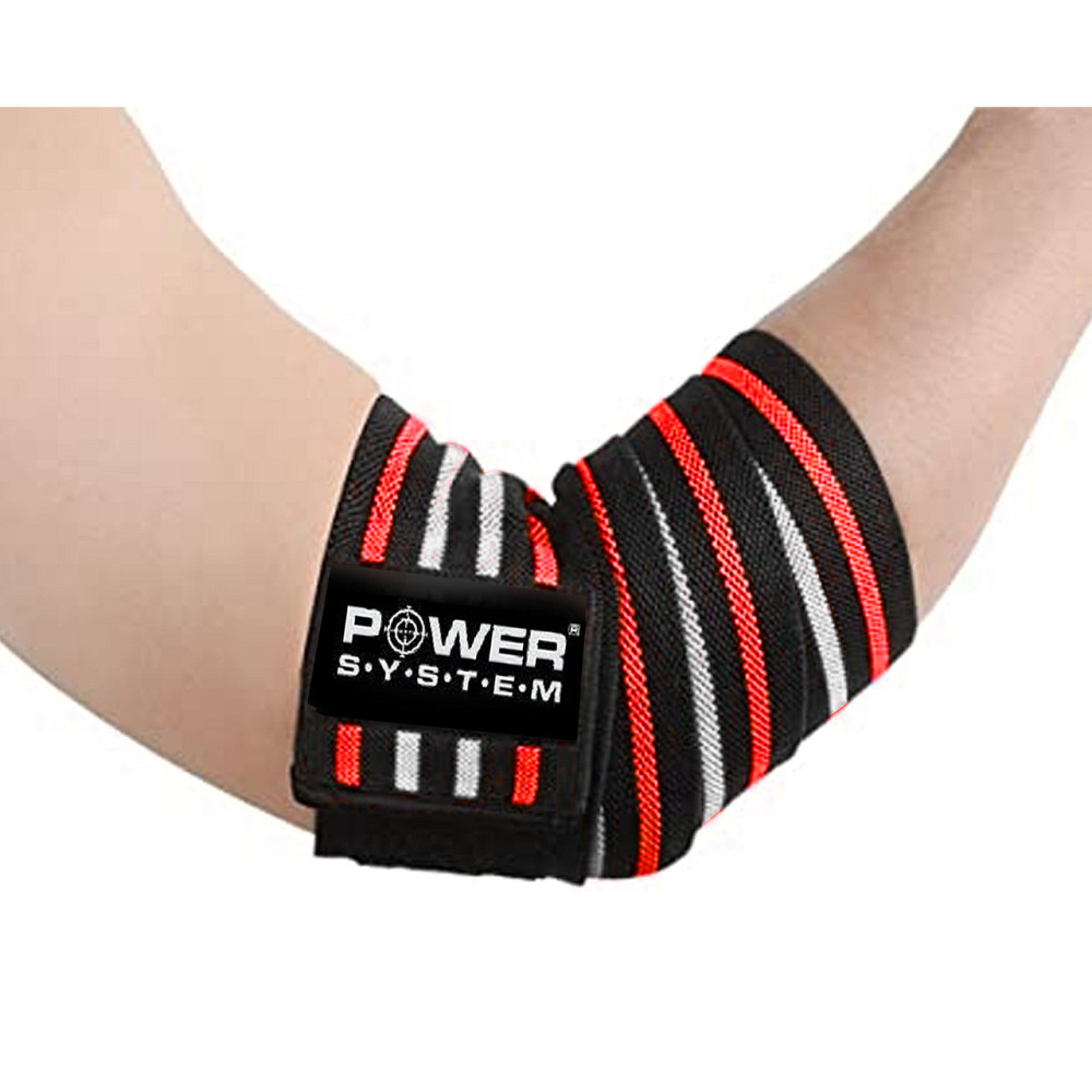 Бинти на лікоть Power System PS-3600 Elbow Wraps Red/Black(пара) Каменское - изображение 4