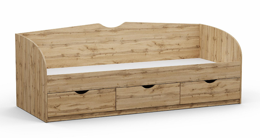 Кровать односпальная L-8, Дуб Аппалачи, 2030х834х766 Львов - изображение 1
