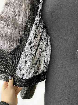 Куртка косуха женская с натуральным мехом чернобурки р 54 Харьков