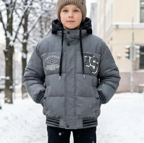 Детская куртка еврозима на мальчика подростка под резинку 164,170 Николаев