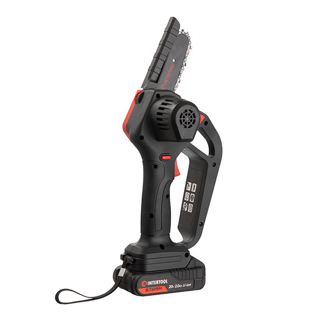 Міні-пилка ланцюгова акумуляторна 20 В, шина 10 см, 4 м/с, Li-ion, 2,0 Ач, ЗП 2А, STORM INTERTOOL WT-9109 Киев - изображение 10