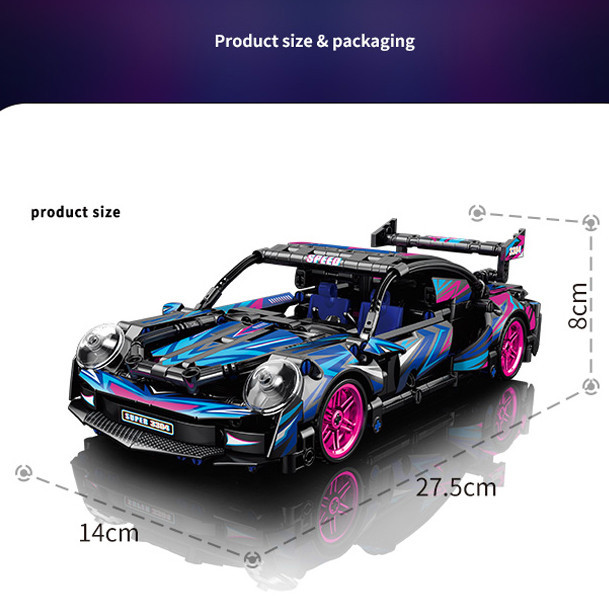 Конструктор Lele Brother PORSCHE 911 CyberPunk 540 деталей совместимый с lego лего Киев - изображение 1