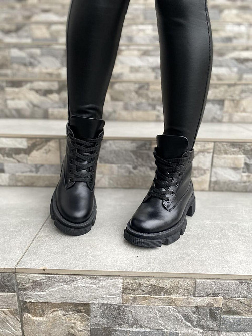 Черевики жіночі ARLEN чорні натуральна шкіра зимові высота 13 см (4241) Коломия - фото 2