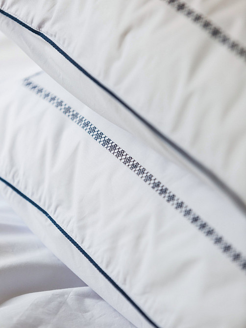 Ecotton Комплект постільної білизни Ecotton Євро з вишивкою та кантом український хрестик Dark Коломия - фото 5