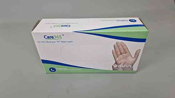Рукавиці Вініл білі (100 шт.) розмір L CARE 365 (1 пачка) Харків