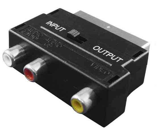 Перехідник SCART M --> RCAx3 F, AV з перемикачем Вінниця