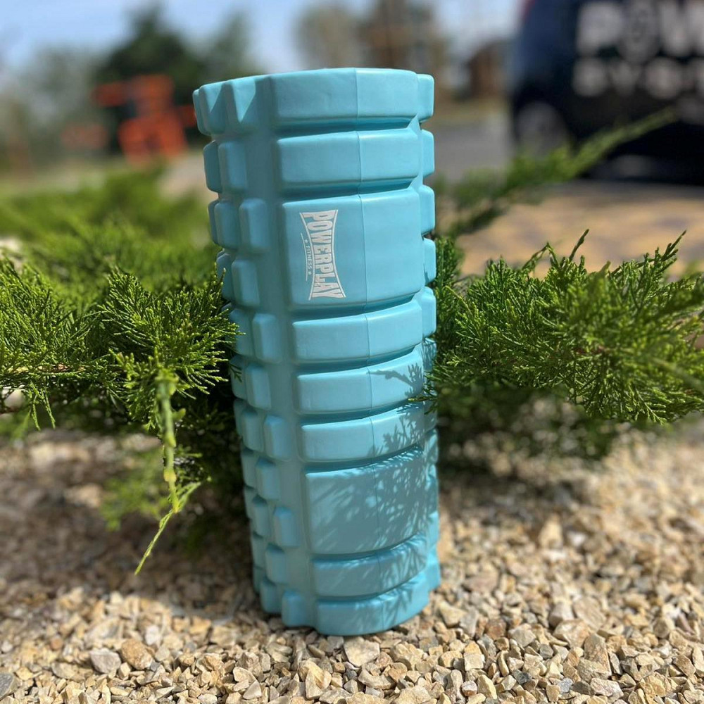 Масажний ролик (роллер) PowerPlay 4025 Massage Roller Синій (33x14см.) Кам'янське - фото 4