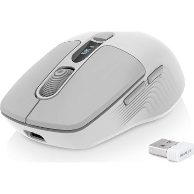Мышка REAL-EL RM-480W Wireless/Bluetooth White (EL123200050) Винница - изображение 1