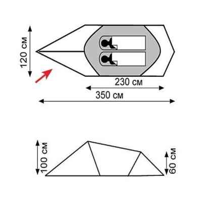 Палатка Tramp Bike 2 ver.2 Green (UTRT-020-green) Винница