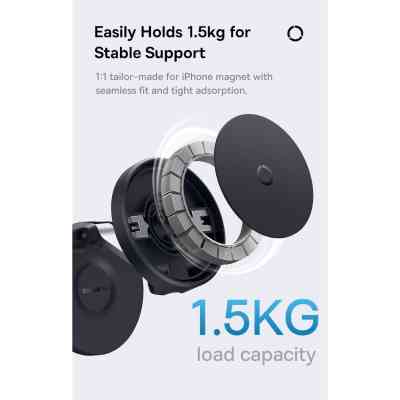 Універсальний автотримач Baseus MagPro Magnetic Foldable Phone Mount Cluster Black (B10564101121-00) Вінниця