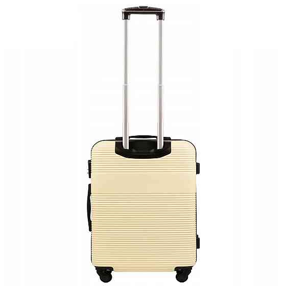 Валіза пластикова WINGS 5398 мала 55 см молочно-біла Київ