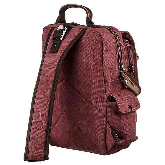 Сумка-рюкзак на одно плечо Vintage 20140 Малиновая Киев
