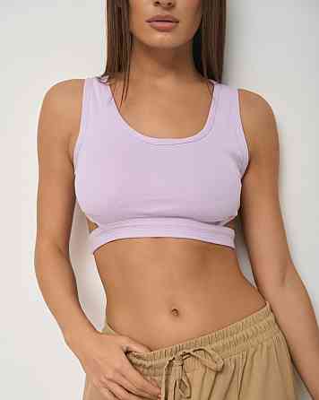 Кроп топ у рубчик — декоративна застібка на спині Nicoletta 80585 Київ