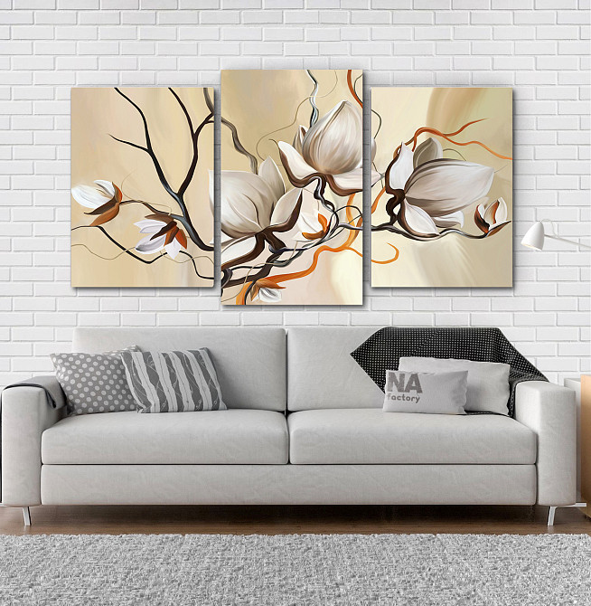 Модульна картина Абстракція Квіти Art-155_3 Київ - фото 2