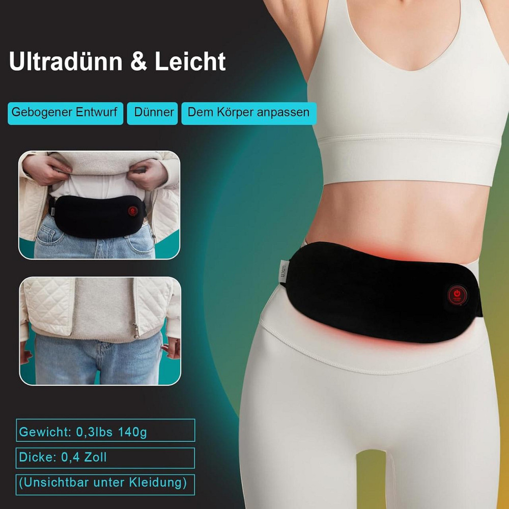 Тепловой пояс для спины, электрический нагревательный 11*27см с аккумулятором 5000 мАч для менструальных болей Киев - изображение 7