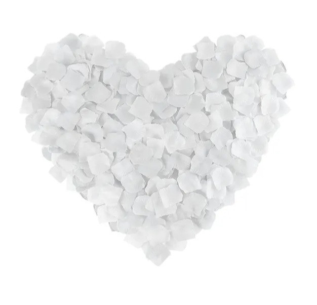 Пелюстки троянд штучні 200 штук 45 на 45 мм білий Київ - фото 3