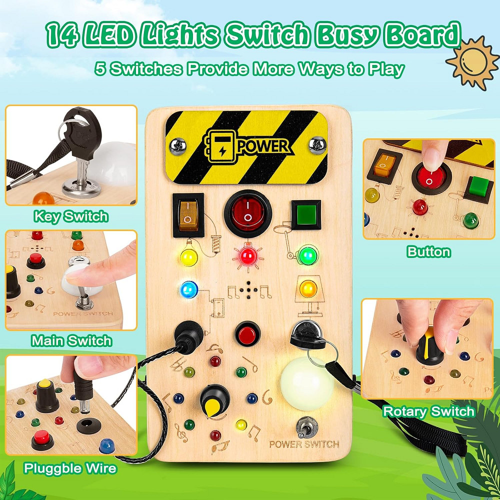 Багатофункціональна дитяча розвиваюча дошка Бізіборд Oakjar Луцк - изображение 2